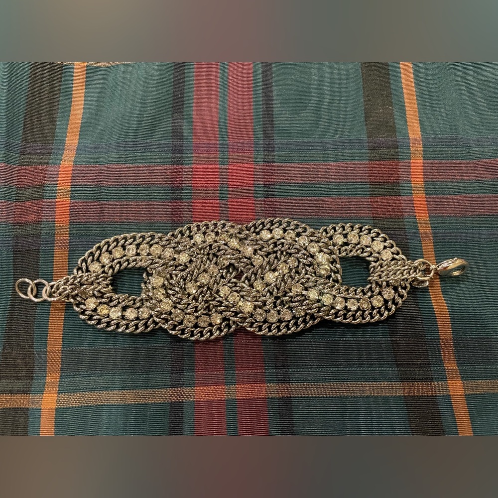 Stella & Dot Braided Rhinestone Bracelet, Retired